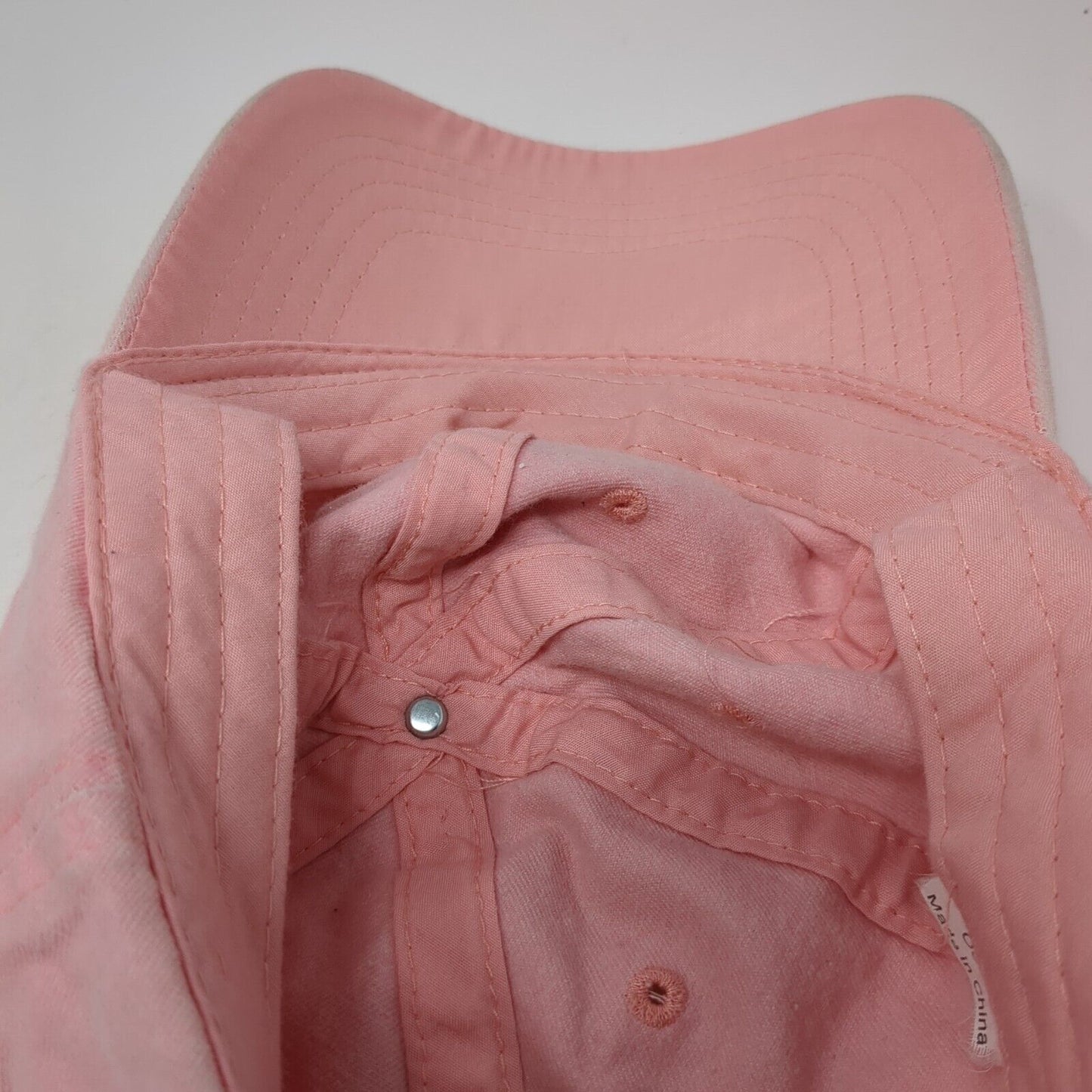 Unbranded Strapback Hat Pink One Size Adjustable Vented Holes 6 Panel Blank