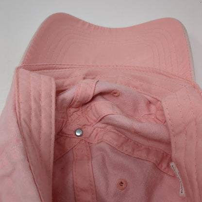 Unbranded Strapback Hat Pink One Size Adjustable Vented Holes 6 Panel Blank