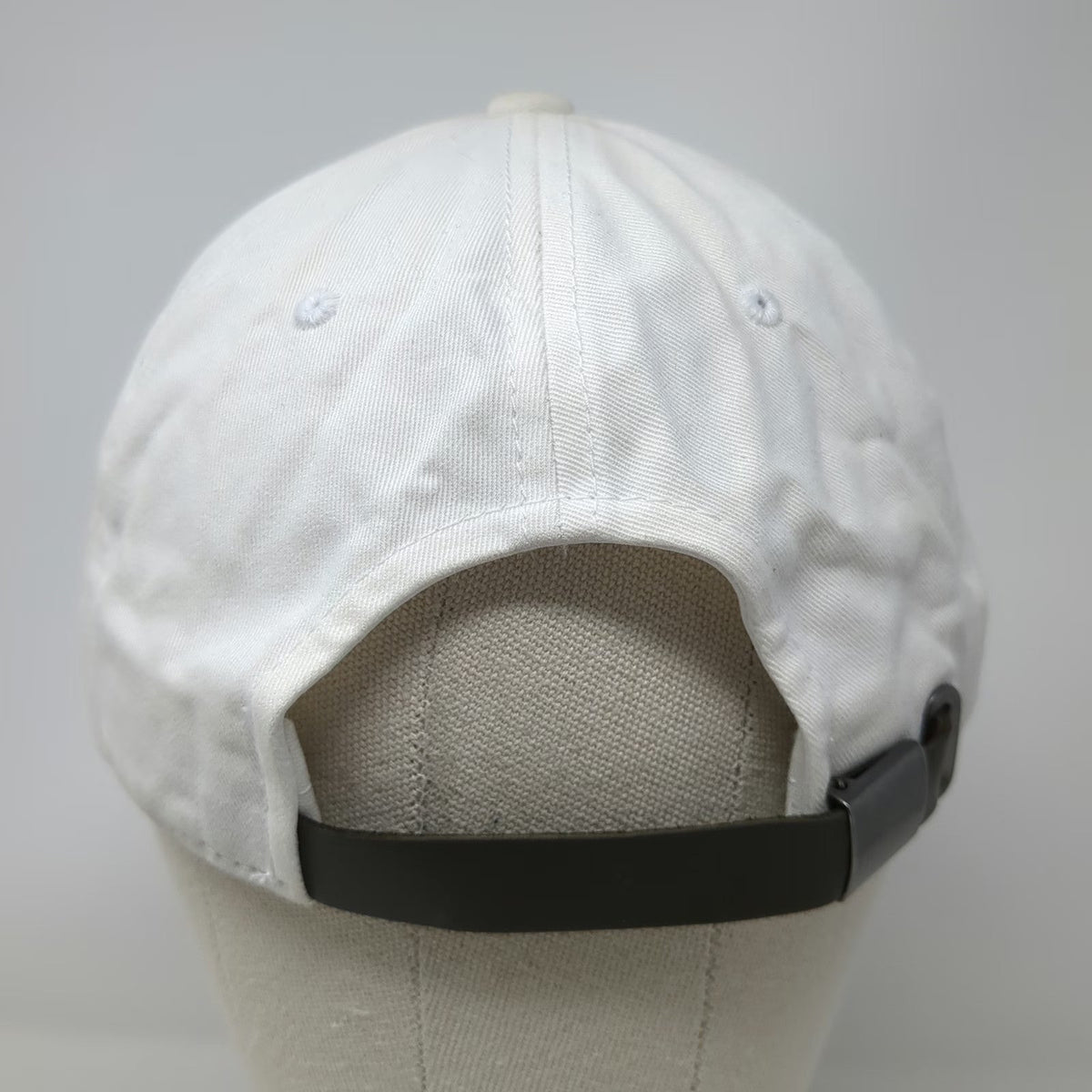 Champion Baseball Cap White One Size Embroidered Script Logo Slideback Strap Hat