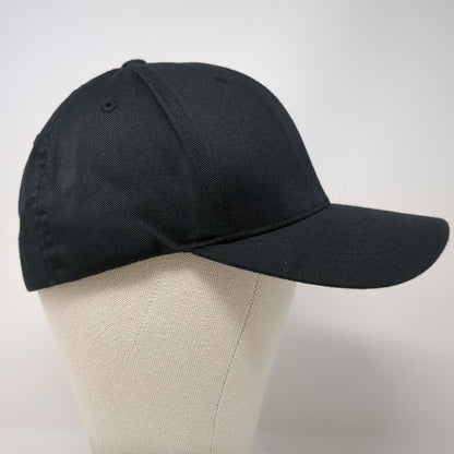 Port Authority Baseball Cap Black XL MQ Power Flexfit Stretch Fit Hat Logo