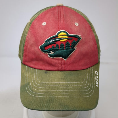 Fan Favorite Minnesota Wild NHL Cap Green Red One Size Strapback Curved Bill Hat