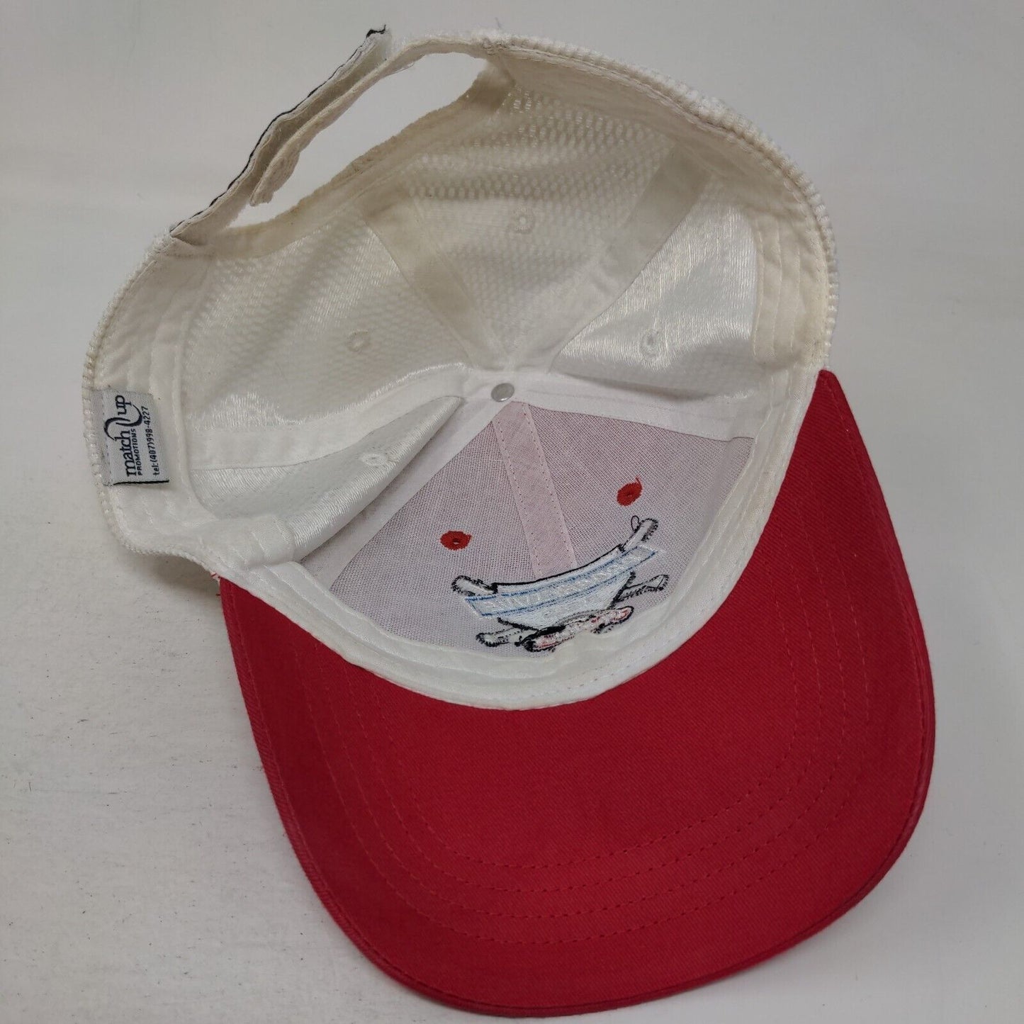 Indianapolis Indians Strapback Mesh Back Hat Red White Progressive Field MiLB