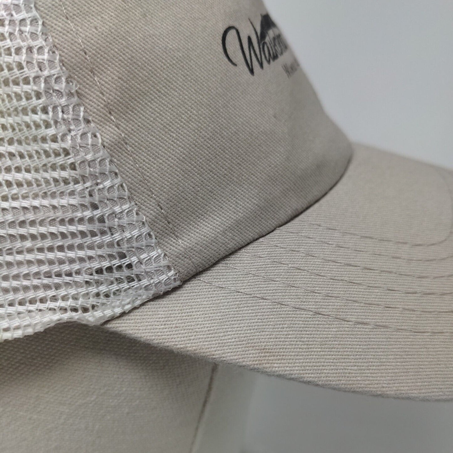 Waikoloa Plaza Village Hawaii Snapback Trucker Hat Tan OSFA Adjustable Hit Wear