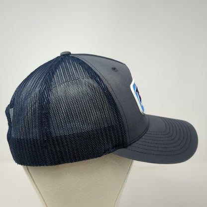 Richardson Trucker Hat Blue One Size ZND Temporary Fence Solutions Mesh Patch