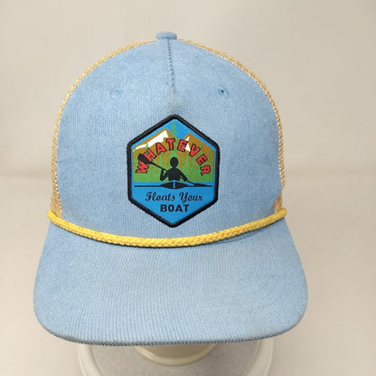 Whatever Floats Your Boat Snapback Rope Trucker Hat Multi OSFA Mesh Back