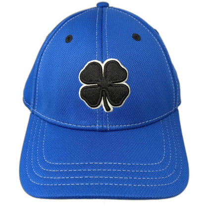 Black Clover Baseball Cap Blue XL A-Flex Stretch Fit Live Lucky Four Leaf Hat