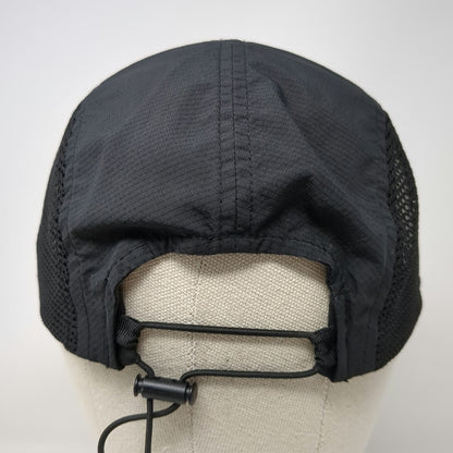 Roadrunner Sports 5 Panel Black One Size Hat Mesh Performance Bungee Toggle