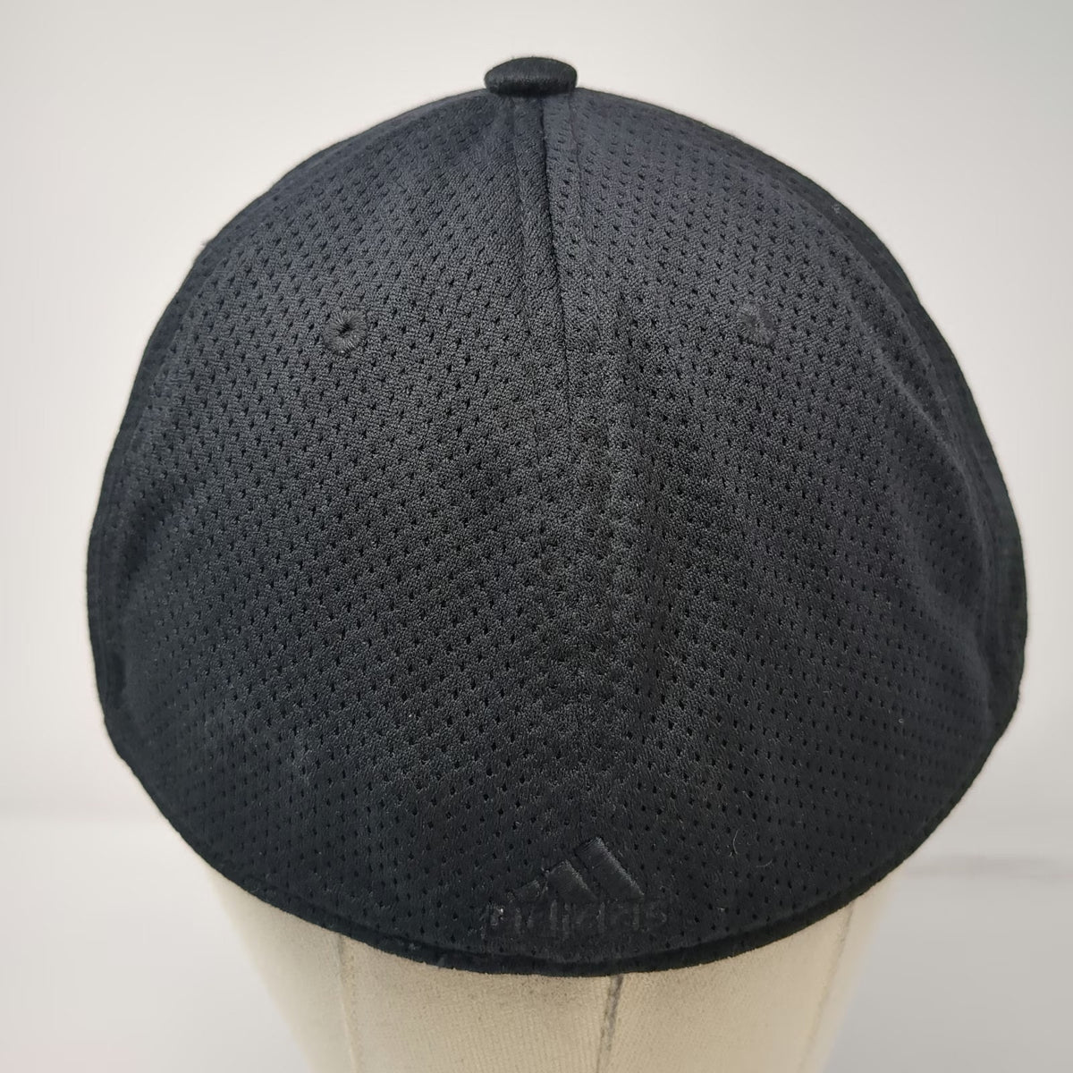 Adidas Baseball Cap Black XL Mesh Tonal Logo Flexfit Performance Athletic Hat