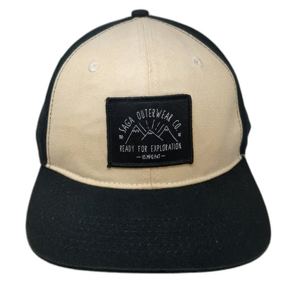 Saga Outerwear Co. Snapback Black Beige One Size Mountain Patch Exploration Hat