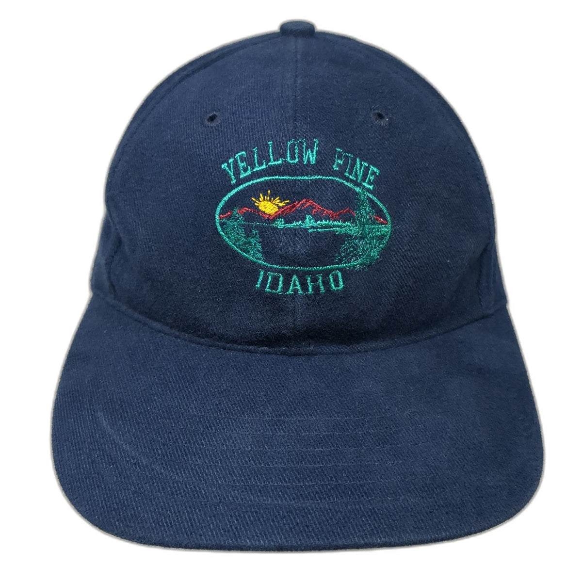 Cotton Deluxe Blue Baseball Cap One Size Idaho Yellow Pine Landscape Hat
