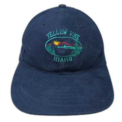 Cotton Deluxe Blue Baseball Cap One Size Idaho Yellow Pine Landscape Hat