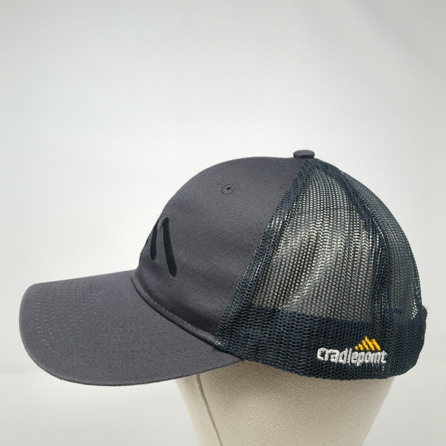 Cradlepoint Snapback Trucker Hat Gray OS Adjustable Mesh Back Port Authority