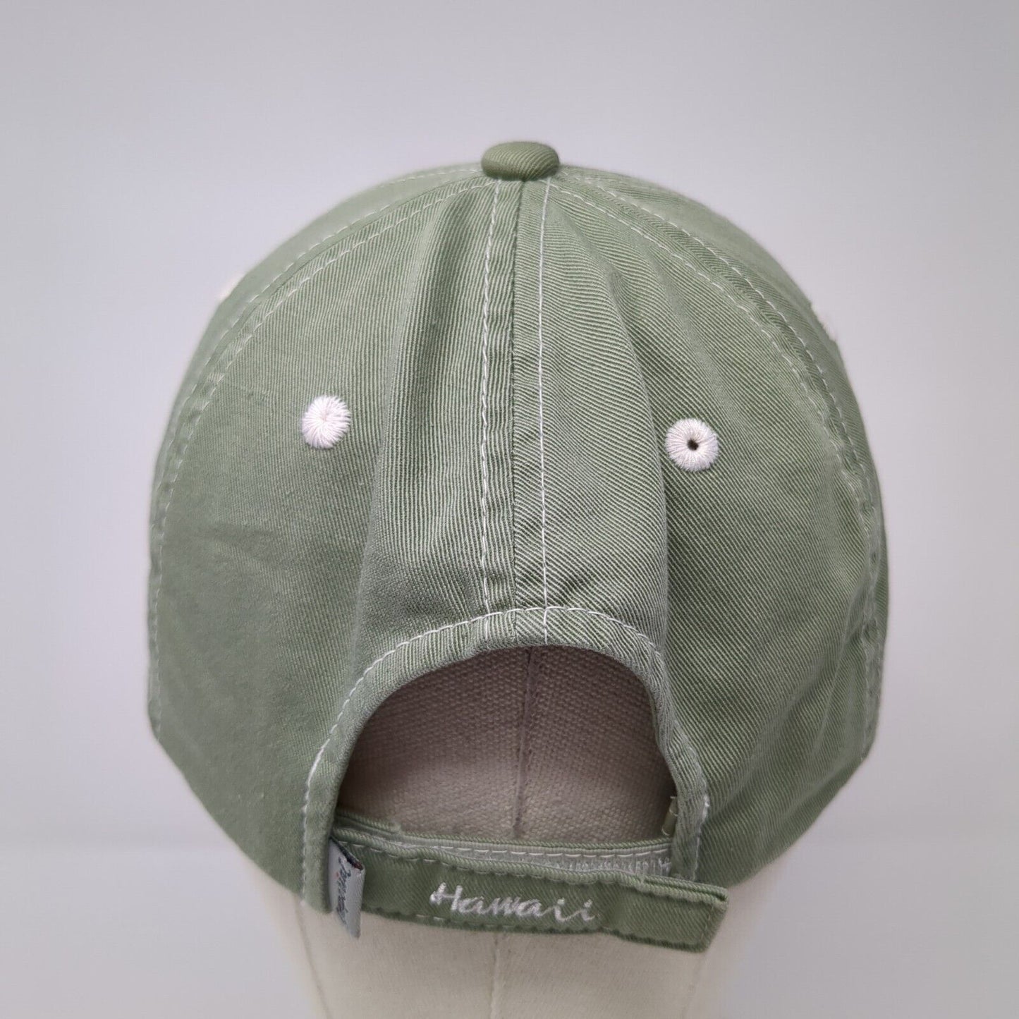 Waikoloa Hawaii Strapback Hat Green One Size Adjustable Embroidered Cotton