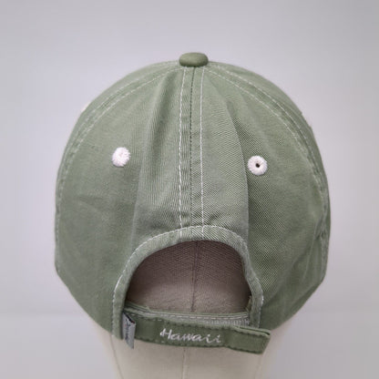 Waikoloa Hawaii Strapback Hat Green One Size Adjustable Embroidered Cotton