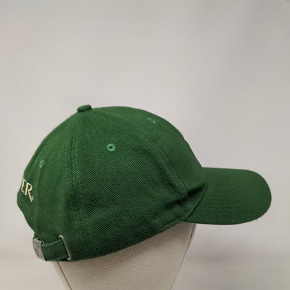 Hunter Slideback Hat Green One Size Adjustable Embroidered Vented Holes
