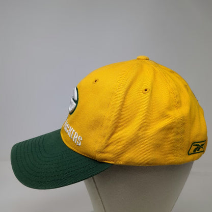 Green Bay Packers NFL Reebok Yellow White Cap Hat One Size Strapback Logo Cotton