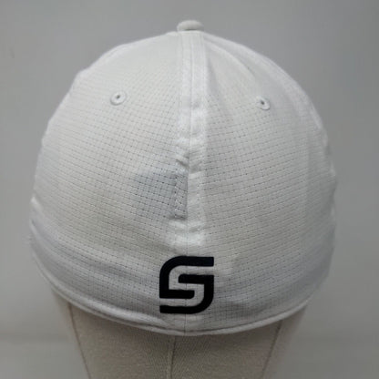 Under Armour Fitted Golf Hat White Medium-Large Embroidered 6 Panel