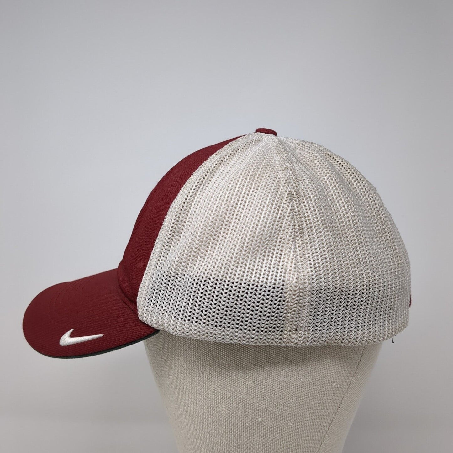 SC Fitted Trucker Golf Hat Red OS Flexfit Mesh Back Embroidered Swoosh Nike