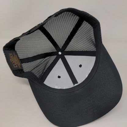 Bacardi Snapback Trucker Hat Black One Size Embroidered Mesh Back