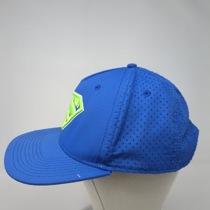 Superman Snapback Hat Blue One Size Adjustable Embroidered Breathable 6 Panel