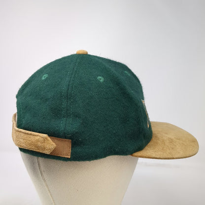 Star Pacific Starbucks Green Baseball Cap Suede Brim Wool Blend Hat Vintage