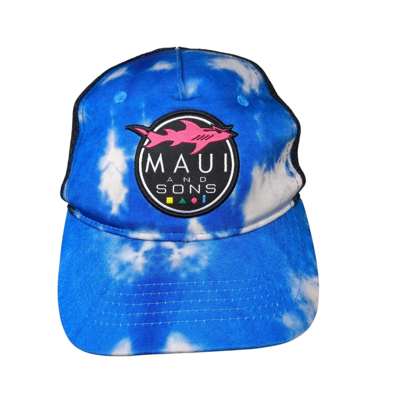 Maui And Sons Snapback Trucker Hat Multi One Size Mesh Back Tie Dye