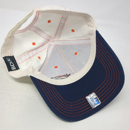 BDA Denver Broncos NFL Cap Blue One Size Verizon Logo Orange Stitching Strapback