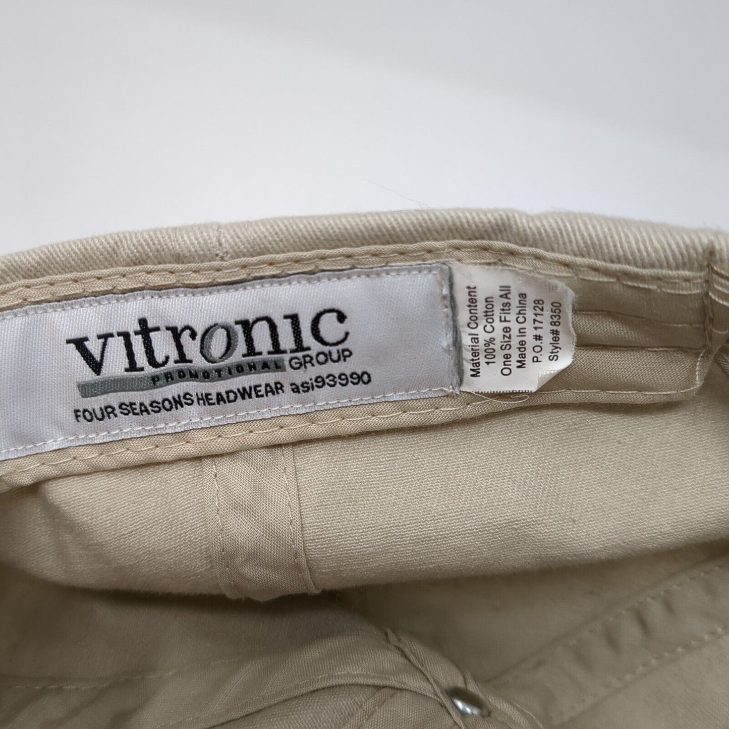 News Channel ksdk.com Slideback Hat Tan One Size Adjustable Embroidered Vitronic
