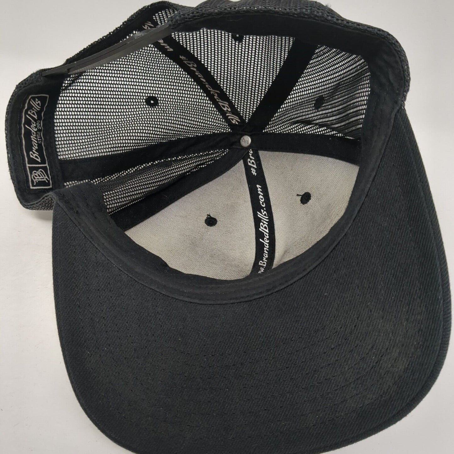 Branded Bills Snapback Trucker Hat Black One Size Mesh Back Blank