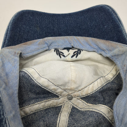 Unbranded Strapback Hat Blue One Size Adjustable Embroidered Logo Denim