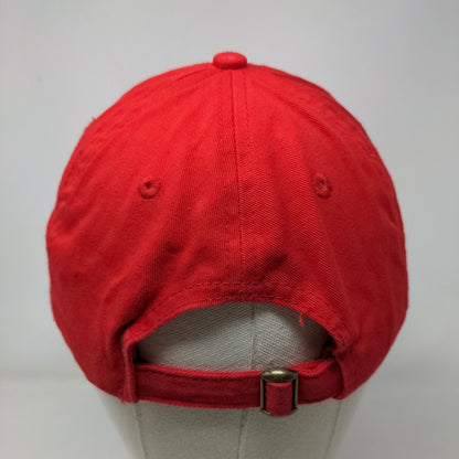 TX Slideback Hat Red One Size Adjustable Embroidered Vented Holes 6 Panel