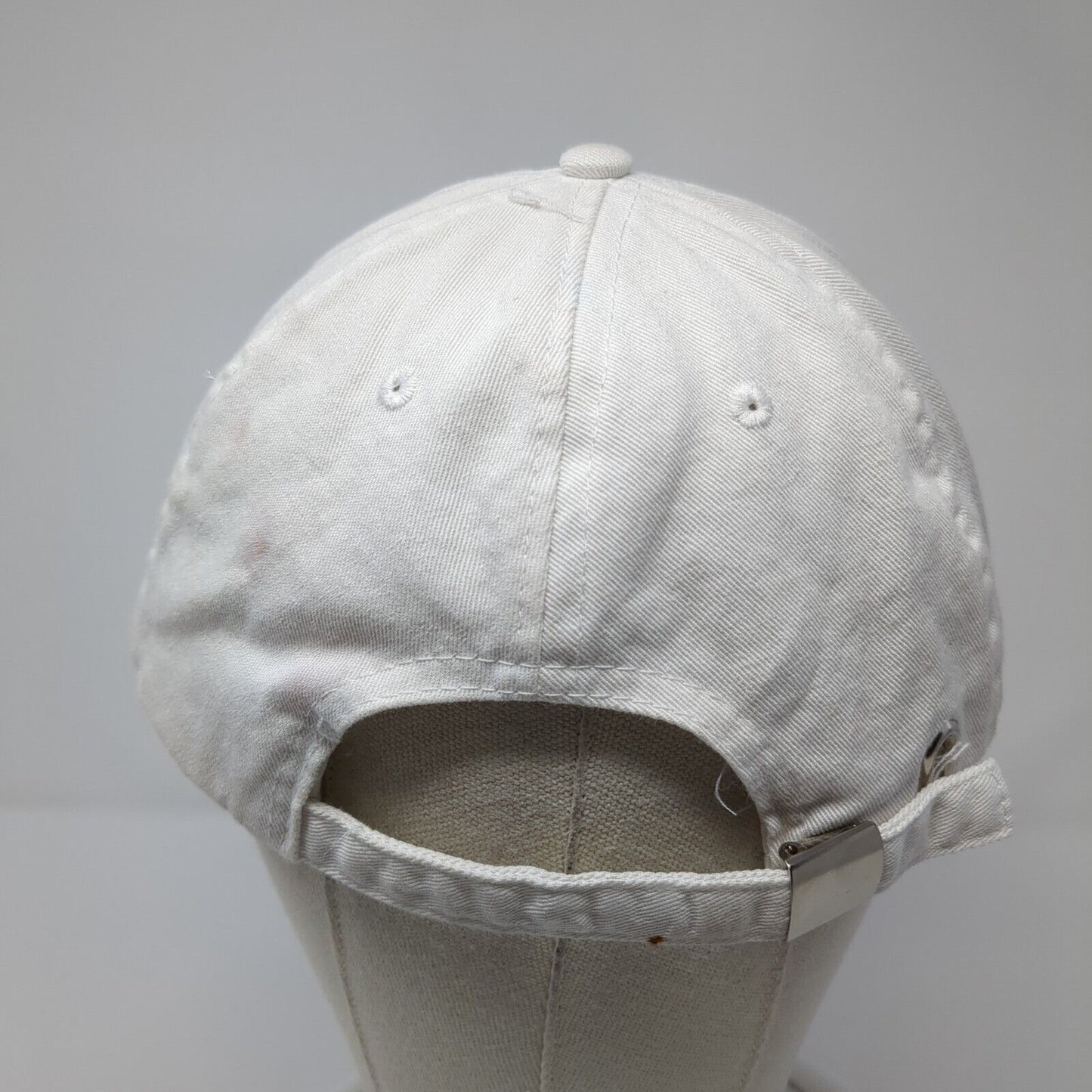 Positive Vibes Slideback Hat White One Size Adjustable Embroidered