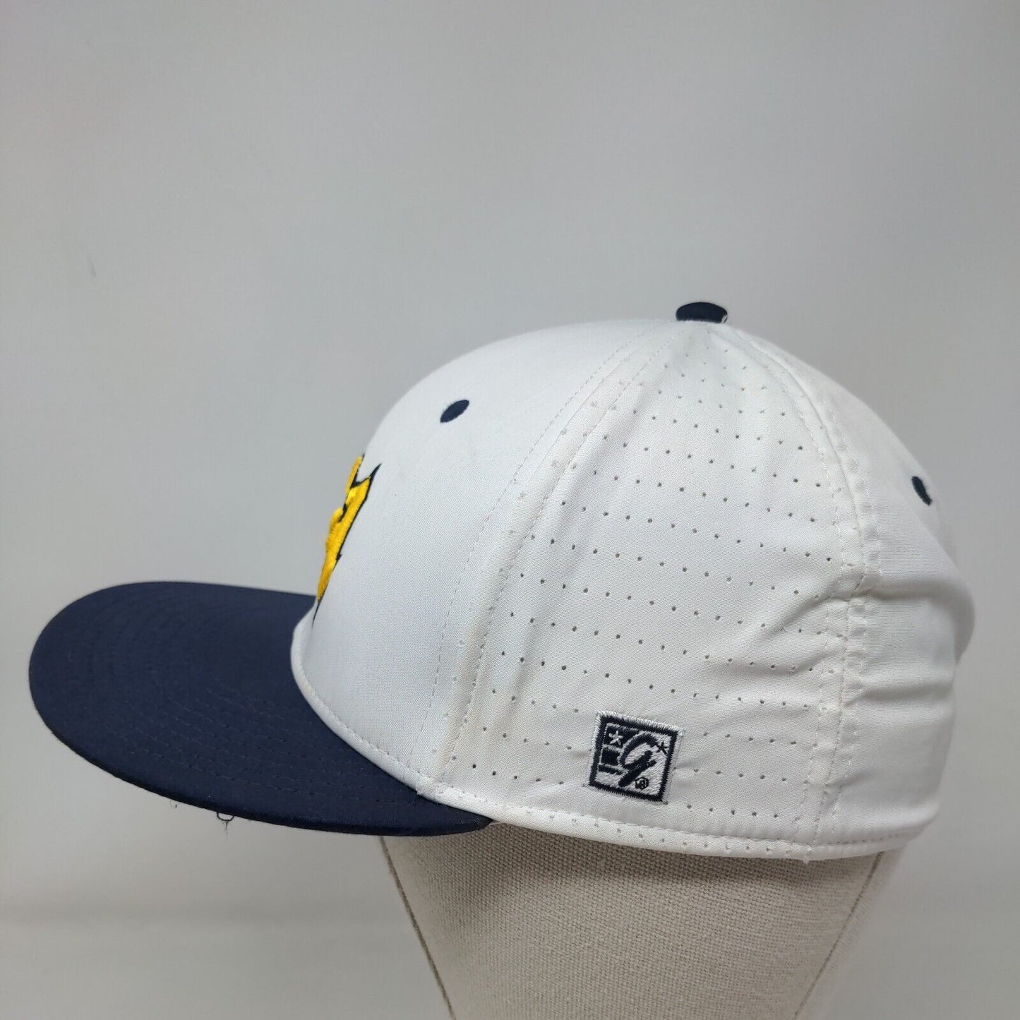 321 Fitted Hat White Small Breathable Embroidered 6 Panel The Game