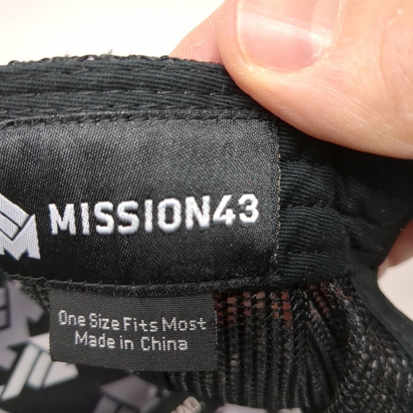 Mission43 Snapback Mesh Back Trucker Hat Black OSFM Colorblock