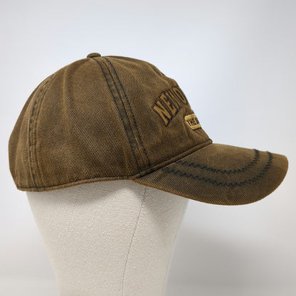 Raw Ma Snapback Hat Brown One Size New Orleans The Big Easy Embroidered Stitch