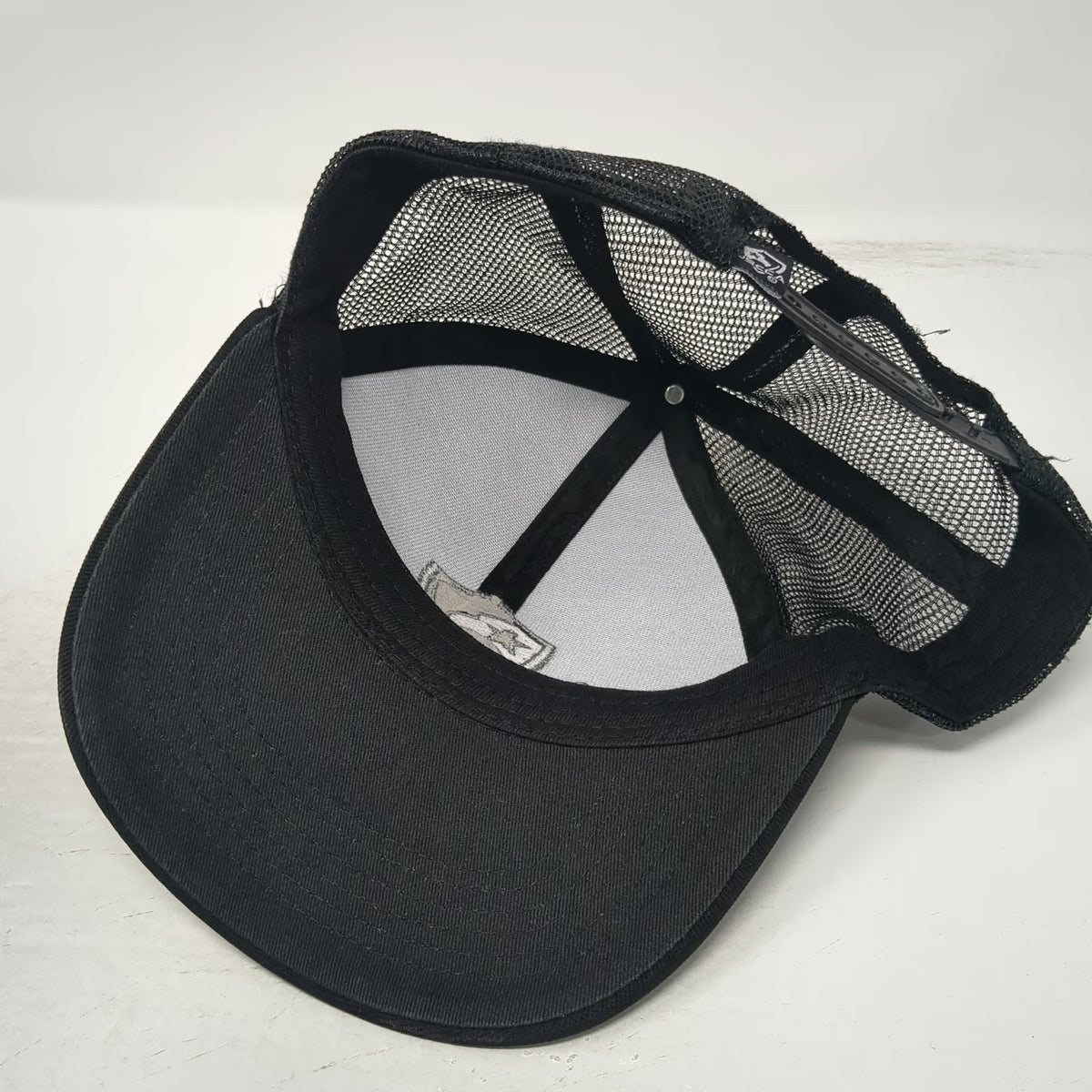 USCCA Trucker Hat Black One Size Mesh Back Stars Stripes Shield Logo Graphic Hat