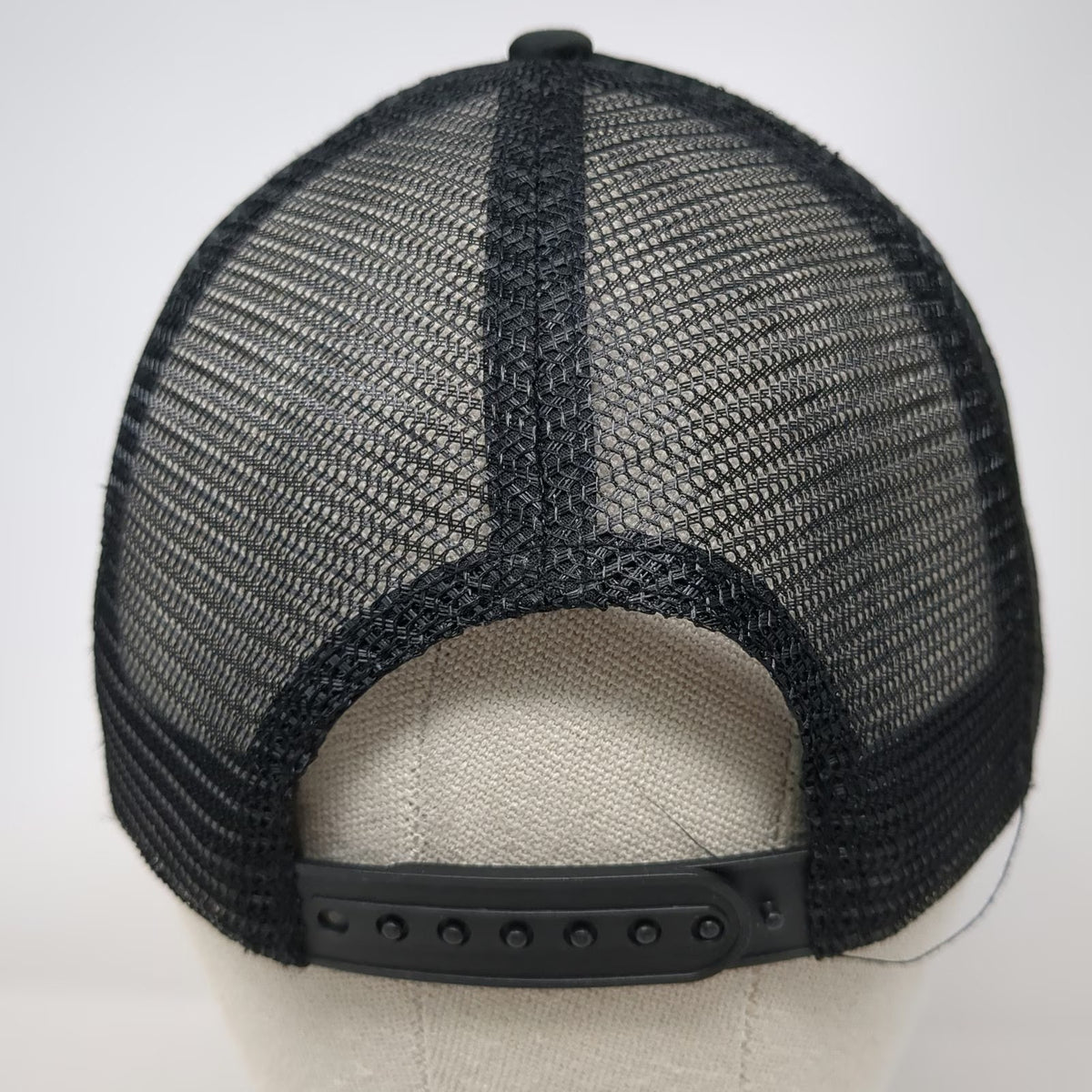 Trucker Hat Black One Size Snapback Mesh 5 Panel Rope Logo Graphic