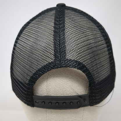 Trucker Hat Black One Size Snapback Mesh 5 Panel Rope Logo Graphic