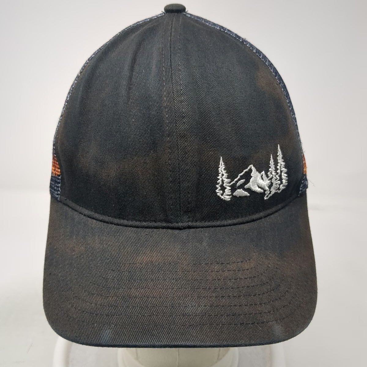 Grace Folly Trucker Hat Black One Size Mountain Rainbow Mesh Graphic Snapback