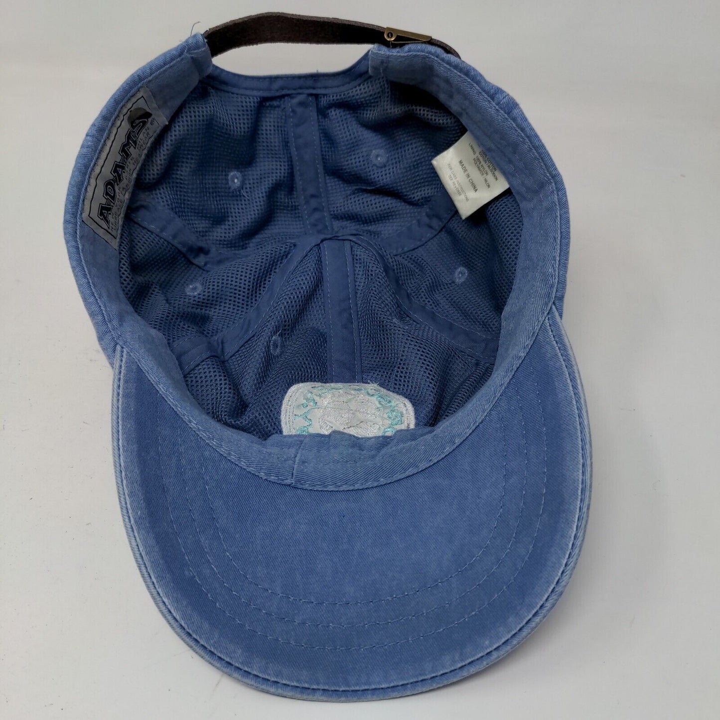 Adams Men's Slideback Hat Blue Adjustable Embroidered Soccer Company Logo Cotton