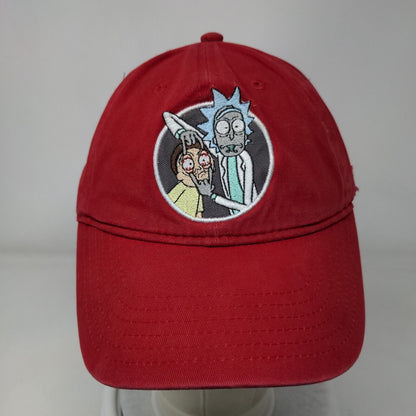 Rick And Morty Adult Swim Slideback Hat Red One Size Adjustable Embroidered
