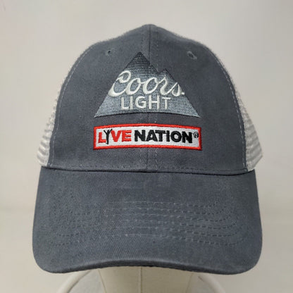 Coors Light Live Nation Men's Snapback Mesh Back Hat Gray Adjustable Beer Logo