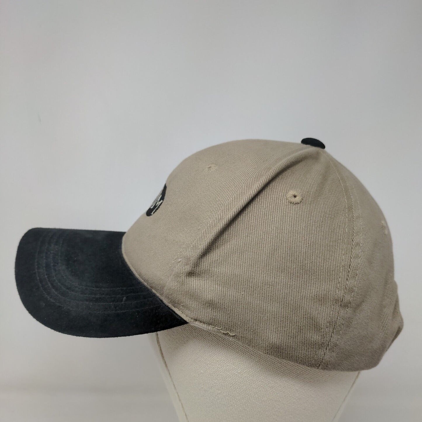 1250M Slideback Hat One Size Tan Embroidered Logo Vent Holes Port Authority