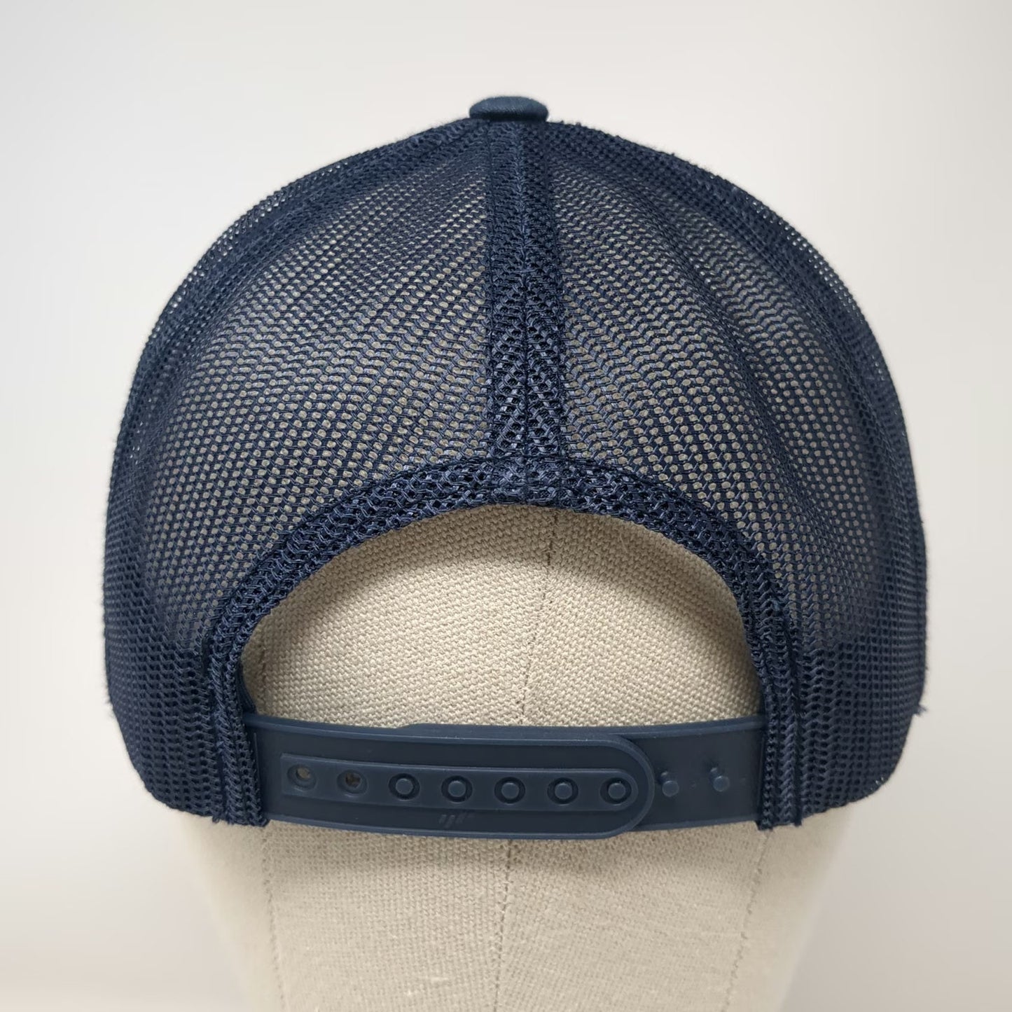 Yupoong Trucker Hat Blue White OS SpaceX Logo Embroidered Snapback Mesh Cap