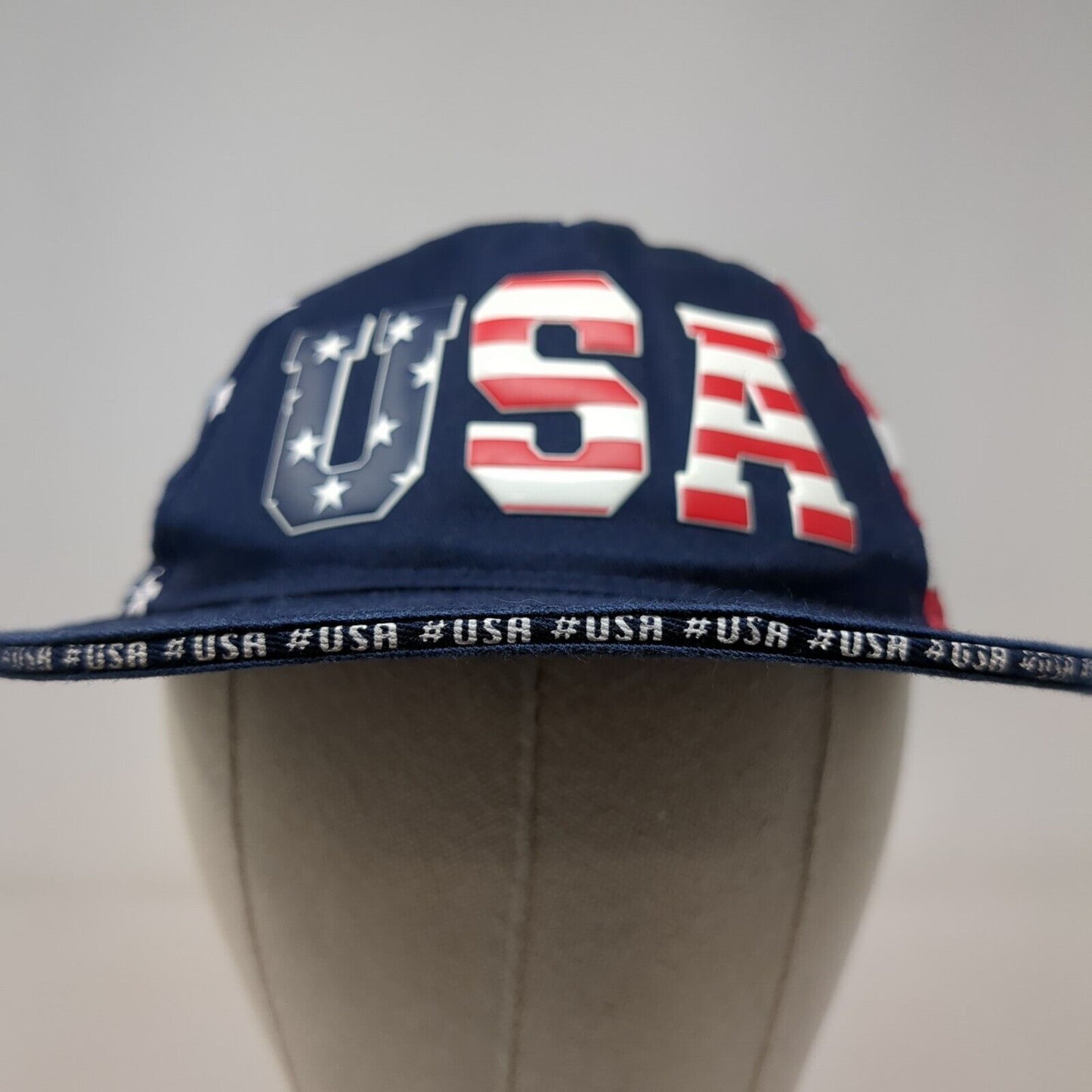 USA Flag Snapback Hat Multicolor S/M 4-7 Adjustable Place 6 Panel