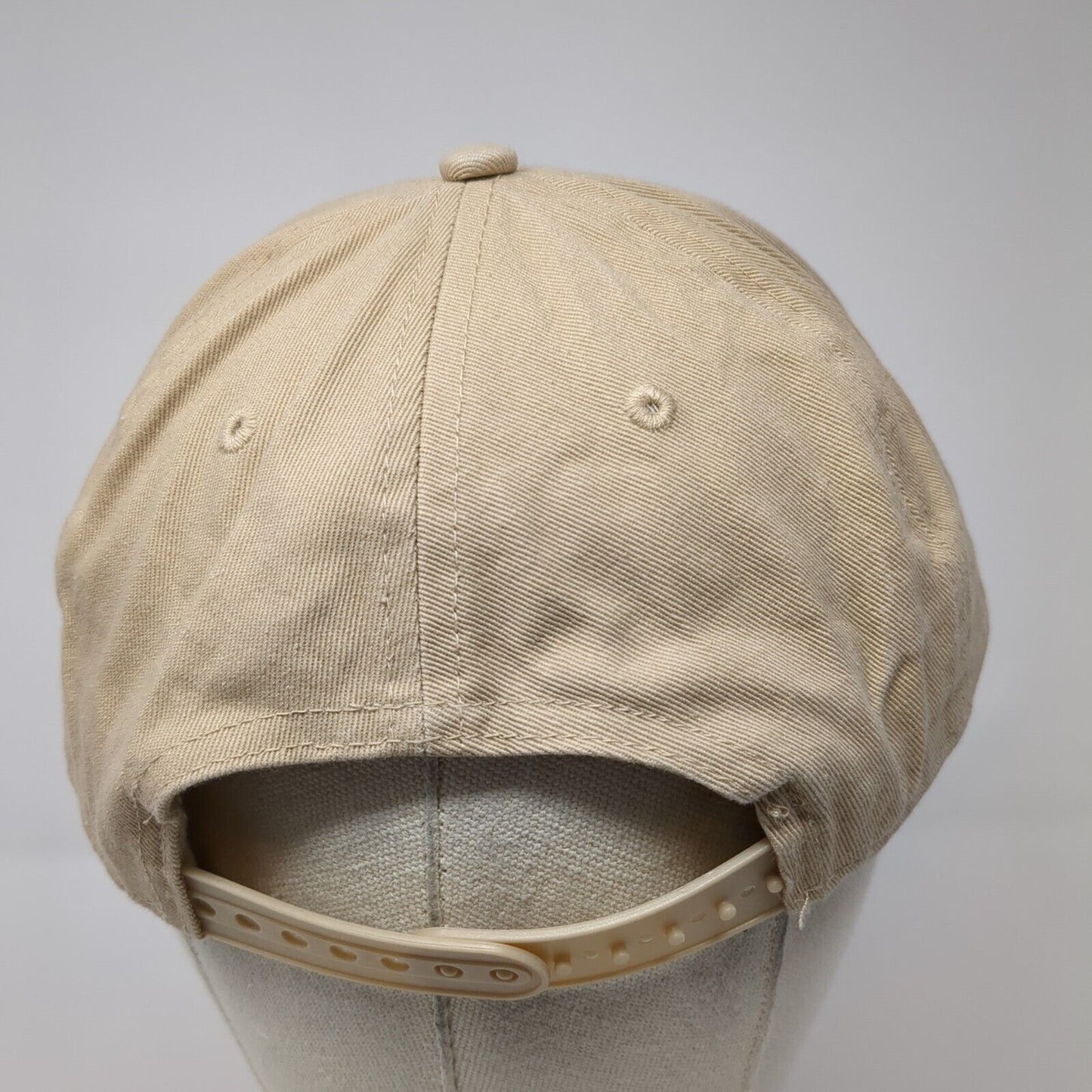 LA Los Angeles Snapback Hat Tan One Size Adjustable Embroidered Cotton:On