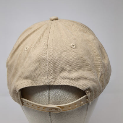 LA Los Angeles Snapback Hat Tan One Size Adjustable Embroidered Cotton:On