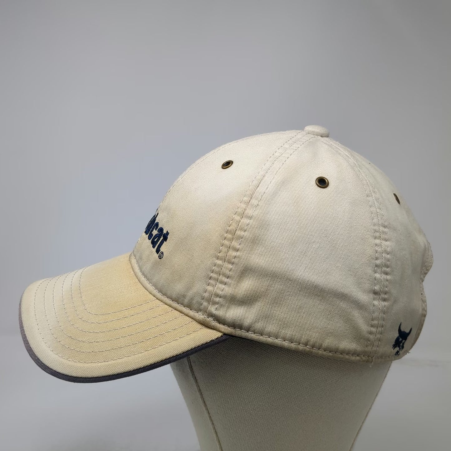 Bobcat Baseball Cap Beige Blue Green One Size Slideback Underbrim Logo Hat