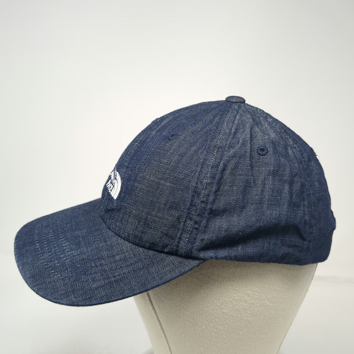 The North Face Baseball Cap Blue One Size Denim 1966 Logo Slideback Buckle Hat