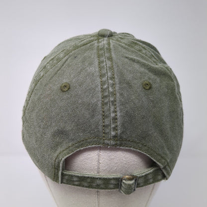 Unbranded Slideback Hat Green One Size Adjustable Vented Holes 6 Panel Blank